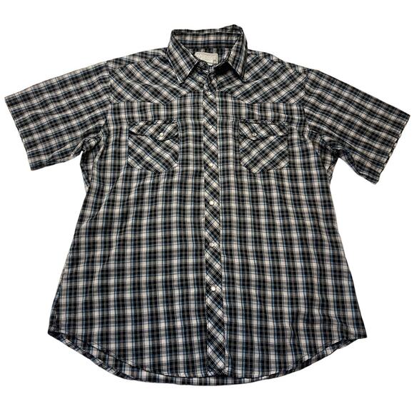 Wrangler Wrancher Shirts Button Down Snap Buttons Western Size Men's Large - Picture 1 of 7